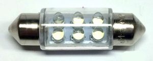 12V 36mm Buis 6x LED Wit 0.37W Lamp